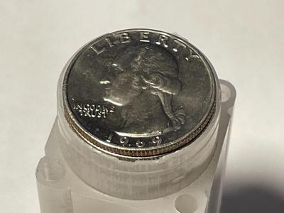 ROLL OF (40) 1969-P BRILLIANT UNCIRCULATED WASHINGTON CLAD QUARTERS. FREE DOMESTIC SHIPPING.