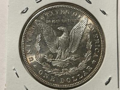 1898-P MS60/UNCIRCULATED CONDITION WITH PL SURFACES MORGAN SILVER DOLLAR AS PICTURED. FREE DOMESTIC SHIPPING.