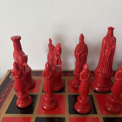 LOT 23: Vintage Kingsway Florentine Chess Set Featuring Replicas of 11th Century Figures, New Bingo, Scrabble, Scribbage & Yahtzee