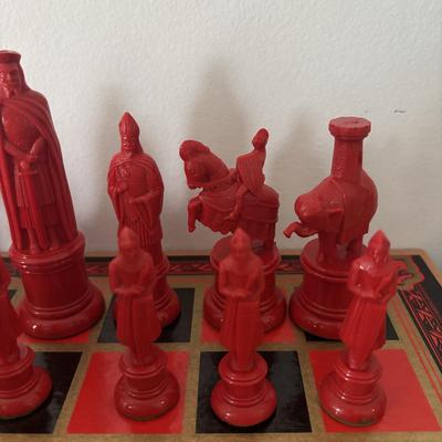LOT 23: Vintage Kingsway Florentine Chess Set Featuring Replicas of 11th Century Figures, New Bingo, Scrabble, Scribbage & Yahtzee