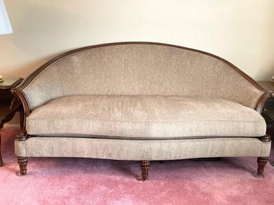 LOT 55: Schnadig International Corporation Upholstered Sofa and Four Accent Pillows