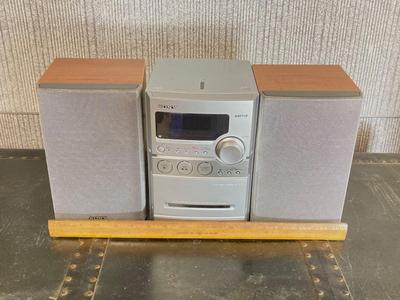 LOT 69: Sony Portable Compact Disc Deck Receiver Model HCD-NEZ3 and Remote