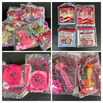 LOT 107: New in Package McDonalds Happy Meal Toys American Girl, Barbie and Ty Teenie Beanie Babies