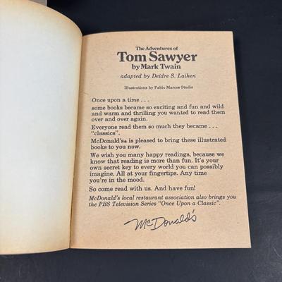 LOT 138: 1977 McDonalds Happy Meal Illustrated Classics Books Vol 1-4 The Wizard of Oz, Tom Sawyer, Black Beauty, A Christmas Carol &...