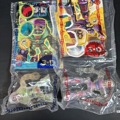 LOT 143: NIP McDonalds Happy Meal Toys: 3-D Spy Kids (6) Complete, Peter Pan, Treasure Planet & Atlantis
