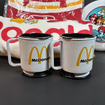 LOT 145: McDonalds New/Old Stock: Vintage French Fry Canvas Tote Bag, Ronald's Gang Beach Towel, Ty Teenie Beanie 25th Anniversary...