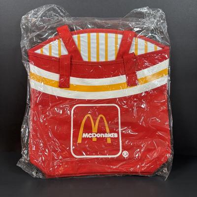 LOT 145: McDonalds New/Old Stock: Vintage French Fry Canvas Tote Bag, Ronald's Gang Beach Towel, Ty Teenie Beanie 25th Anniversary...