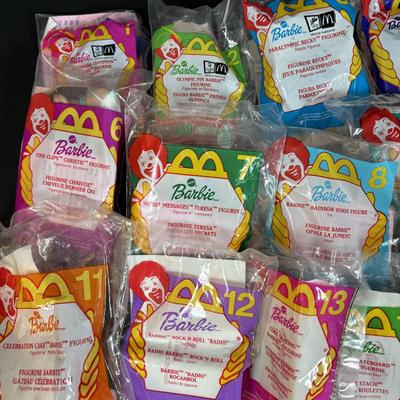 LOT 146: New in Package McDonalds Happy Meal Toys: Complete 2000 Barbies & 7 Finding Nemo