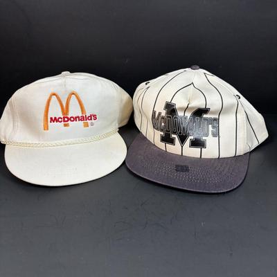 LOT 148: Vintage Ronald Mcdonald T-Shirts (qty of 3, XL), 3 Hats and a Plastic Coffee Mug w/Lid