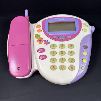 LOT 151: Barbie Collection: Vintage 2000 Mattel Barbie Drive with Me Steering Wheel, 2002 Mattel Barbie Calling Phone, Barbies and More