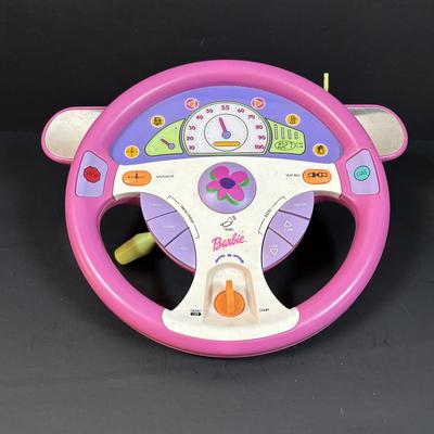 LOT 151: Barbie Collection: Vintage 2000 Mattel Barbie Drive with Me Steering Wheel, 2002 Mattel Barbie Calling Phone, Barbies and More