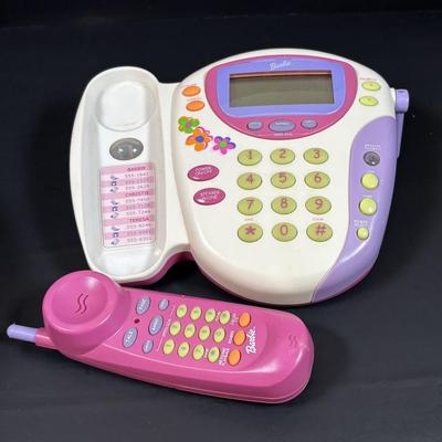 LOT 151: Barbie Collection: Vintage 2000 Mattel Barbie Drive with Me Steering Wheel, 2002 Mattel Barbie Calling Phone, Barbies and More