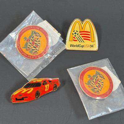 LOT 153" Vintage McDonald's Grimace & Ronald McDonalds Flip Digital Wristwatch (qty 8,), McDonalds Pencils & Lapel...