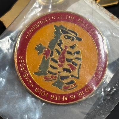 LOT 153" Vintage McDonald's Grimace & Ronald McDonalds Flip Digital Wristwatch (qty 8,), McDonalds Pencils & Lapel...