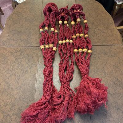 LOT 155: Macramé Plant Hanger & Fauz Plants
