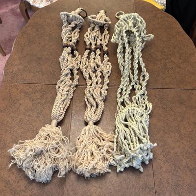 LOT 155: Macramé Plant Hanger & Fauz Plants