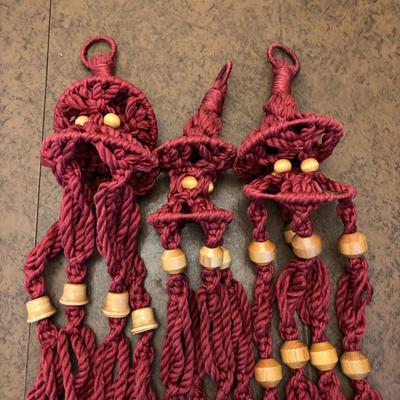 LOT 155: Macramé Plant Hanger & Fauz Plants