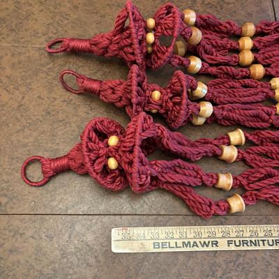 LOT 155: Macramé Plant Hanger & Fauz Plants