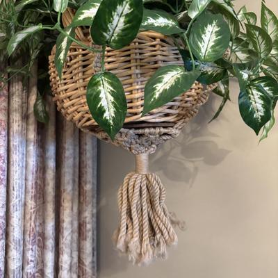 LOT 155: Macramé Plant Hanger & Fauz Plants