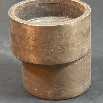 LOT 156: Antique/Vintage Tools: Ford Model-T Open Ended Wrenches, Greenlee Conduit No 735 Knockout Punch Set, Stanley No 110 Plane &...