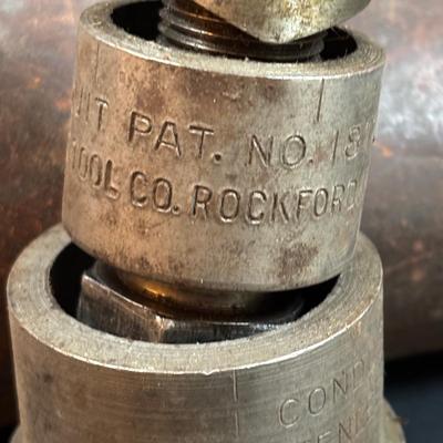 LOT 157: Vintage Greenlee Conduit Knockout Punch Set, Vintage Prince Albert Tobacco Tin, Whistles & Kamp-King Pen Knife