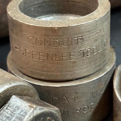 LOT 157: Vintage Greenlee Conduit Knockout Punch Set, Vintage Prince Albert Tobacco Tin, Whistles & Kamp-King Pen Knife