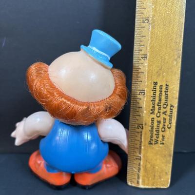 LOT 158: Vintage US Metal Toy Mg. Co, Noise Makers (qty 4), View Master Reels, Clown Toy & More