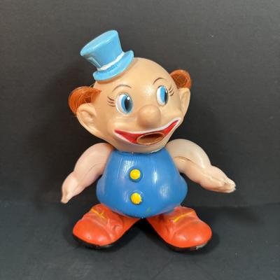 LOT 158: Vintage US Metal Toy Mg. Co, Noise Makers (qty 4), View Master Reels, Clown Toy & More