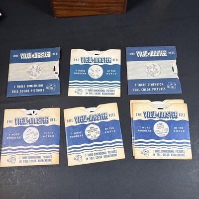 LOT 158: Vintage US Metal Toy Mg. Co, Noise Makers (qty 4), View Master Reels, Clown Toy & More