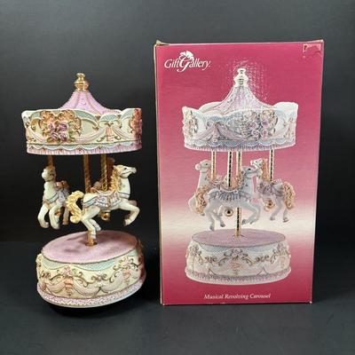 LOT 160: Flower & Angel Suncatchers, Gift Gallery Musical Revolving Carousel