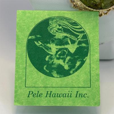 LOT 332: Vintage Pele Collection Necklaces in Olivine & Vintage 70 Mod White Geometric Style Necklaces