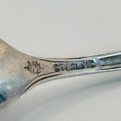 LOT 337: Sterling Silver Fork & Salt Spoon