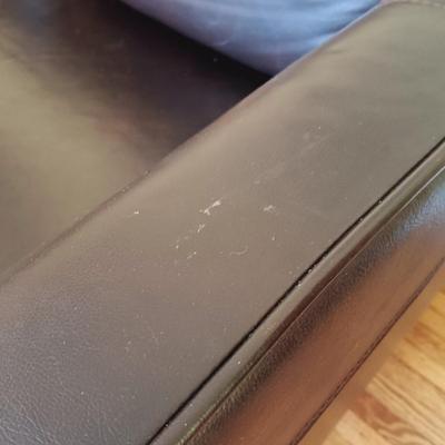 LOT 46L: Gorgeous Mid-Century Modern Style Leather Couch