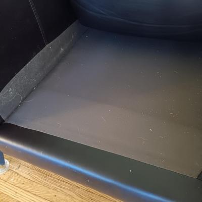 LOT 46L: Gorgeous Mid-Century Modern Style Leather Couch