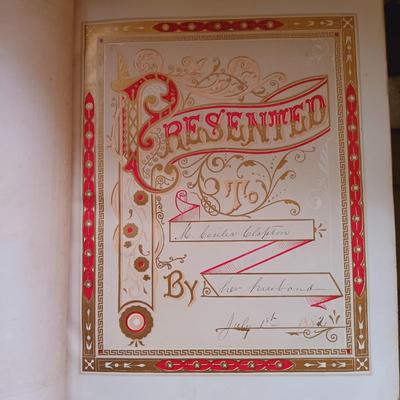 LOT 50L: 19th Century Illustrated Ornate Leather-Bound Bible 1882