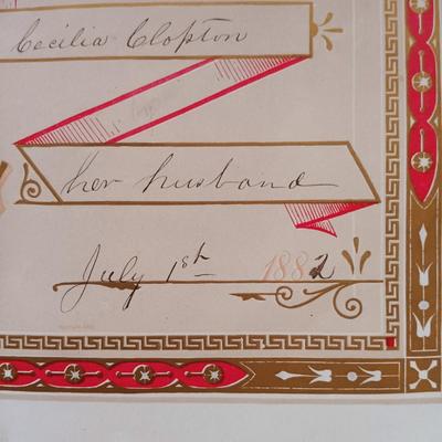 LOT 50L: 19th Century Illustrated Ornate Leather-Bound Bible 1882