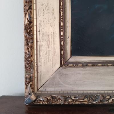 LOT 51L: Antique Oil Painting of a Victorian Child 2-1/2 x 3 Ft