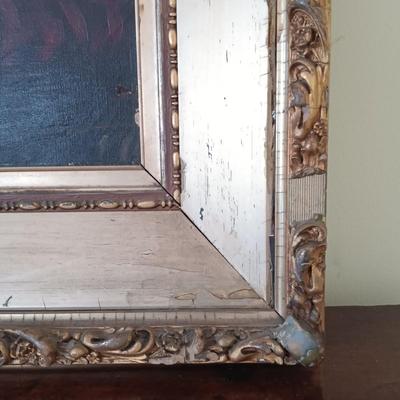 LOT 51L: Antique Oil Painting of a Victorian Child 2-1/2 x 3 Ft