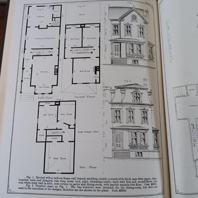 LOT 52L: 1894 Salesman Dummy of Our Home, 1919 Fabric Dye Trade Factory Catalog, Bicknell's Village Builder 1976 & More