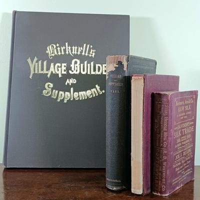 LOT 52L: 1894 Salesman Dummy of Our Home, 1919 Fabric Dye Trade Factory Catalog, Bicknell's Village Builder 1976 & More