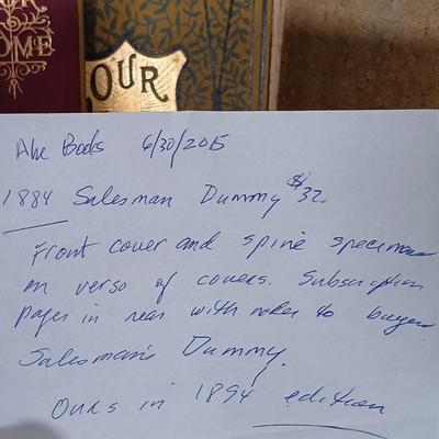 LOT 52L: 1894 Salesman Dummy of Our Home, 1919 Fabric Dye Trade Factory Catalog, Bicknell's Village Builder 1976 & More