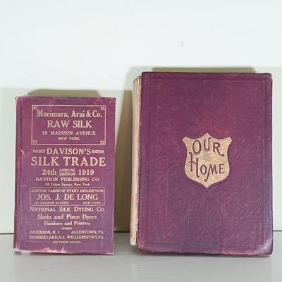 LOT 52L: 1894 Salesman Dummy of Our Home, 1919 Fabric Dye Trade Factory Catalog, Bicknell's Village Builder 1976 & More