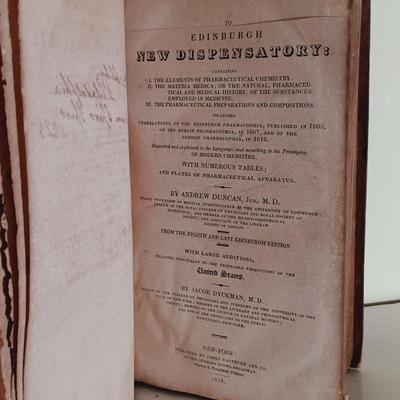 LOT 54L: Chapman's 1825 Therapeutics Vol. I and II, The Edinburgh New Dispensatory 1786 & More