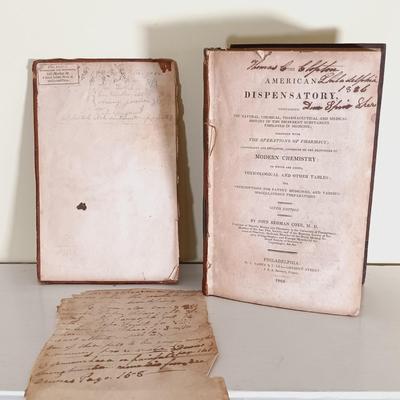 LOT 54L: Chapman's 1825 Therapeutics Vol. I and II, The Edinburgh New Dispensatory 1786 & More