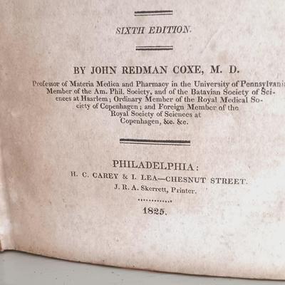 LOT 54L: Chapman's 1825 Therapeutics Vol. I and II, The Edinburgh New Dispensatory 1786 & More
