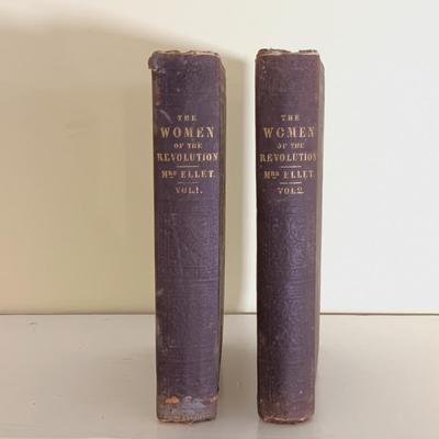 LOT 55L: Elizabeth F. Ellet's 1819 Women of the American Revolution Vol. I and II w/ Botta's 1845 American Revolution Vol. I...