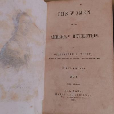 LOT 55L: Elizabeth F. Ellet's 1819 Women of the American Revolution Vol. I and II w/ Botta's 1845 American Revolution Vol. I...