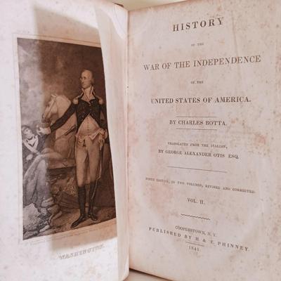 LOT 55L: Elizabeth F. Ellet's 1819 Women of the American Revolution Vol. I and II w/ Botta's 1845 American Revolution Vol. I...