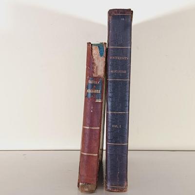 LOT 56L: Davies' Mathematics School Texts 1851-1858, University Literary Magazine 1856 & More