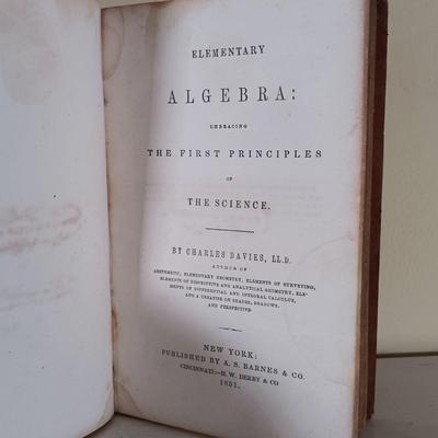 LOT 56L: Davies' Mathematics School Texts 1851-1858, University Literary Magazine 1856 & More
